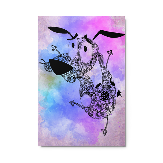 Courage The Cowardly Dog (Water Color Doodle) Metal Print